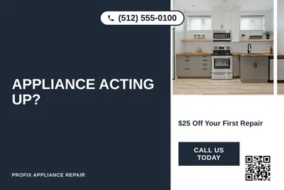 Bold Color Block · Vertical Split: Appliance Acting Up?