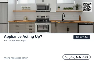 Clean Photo · Photo Top, Text Bottom: Appliance Acting Up?