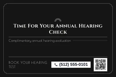 Art deco · Offer Menu: Time For Your Annual Hearing Check