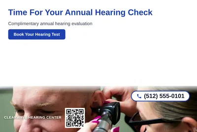 Clean Photo · Photo Bottom Strip: Time For Your Annual Hearing Check