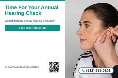 Clean Photo · Text Left, Photo Right: Time For Your Annual Hearing Check