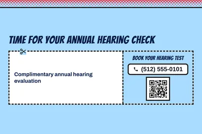 Comic pop · Coupon: Time For Your Annual Hearing Check