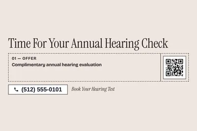 Contemporary · Coupon: Time For Your Annual Hearing Check