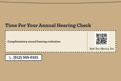 Kraft and stamp · Coupon: Time For Your Annual Hearing Check