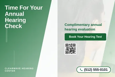 Modern Gradient · Diagonal Split: Time For Your Annual Hearing Check