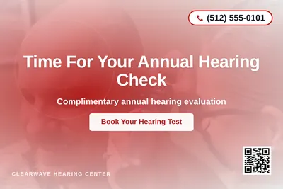 Modern Gradient · Radial Burst: Time For Your Annual Hearing Check