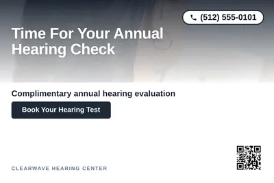 Modern Gradient · Top-Down Fade: Time For Your Annual Hearing Check