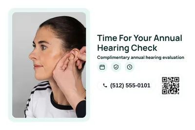Modern · Photo Frame: Time For Your Annual Hearing Check