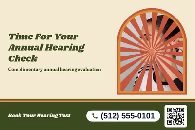 Retro 70s · Photo Frame: Time For Your Annual Hearing Check