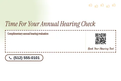 Soft watercolour · Coupon: Time For Your Annual Hearing Check