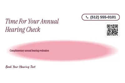 Soft watercolour · Offer Menu: Time For Your Annual Hearing Check
