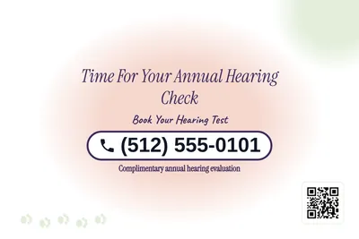 Soft watercolour · Phone Billboard: Time For Your Annual Hearing Check