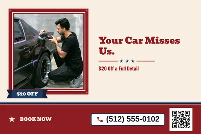 Vintage Americana · Photo Frame: Your Car Misses Us.