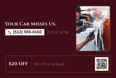 Art deco · Coupon: Your Car Misses Us.