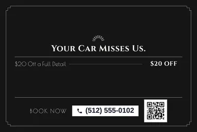 Art deco · Offer Menu: Your Car Misses Us.