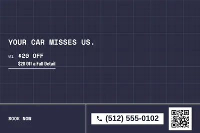 Blueprint · Offer Menu: Your Car Misses Us.