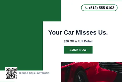 Bold Color Block · Corner Accent: Your Car Misses Us.