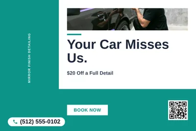 Bold Color Block · L-Shape Block: Your Car Misses Us.