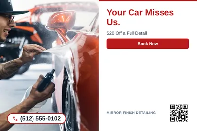 Clean Photo · Photo Left, Text Right: Your Car Misses Us.