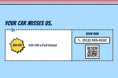 Comic pop · Coupon: Your Car Misses Us.