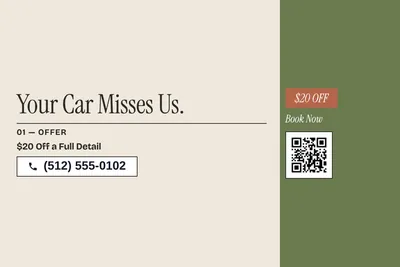 Contemporary · Checklist: Your Car Misses Us.