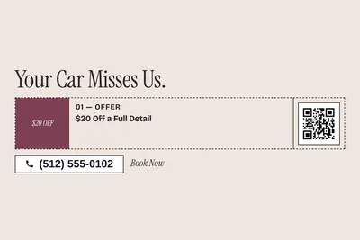 Contemporary · Coupon: Your Car Misses Us.