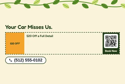 Jungle · Coupon: Your Car Misses Us.