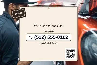 Kraft and stamp · Phone Billboard: Your Car Misses Us.