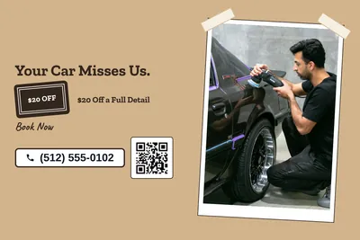 Kraft and stamp · Photo Frame: Your Car Misses Us.
