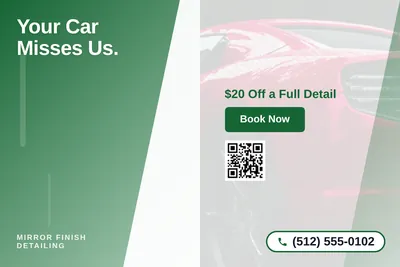Modern Gradient · Diagonal Split: Your Car Misses Us.