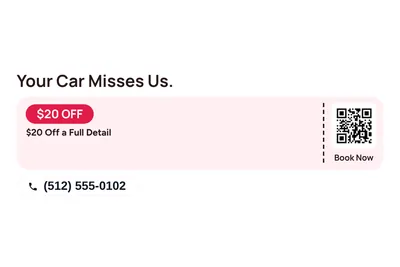 Modern · Coupon: Your Car Misses Us.