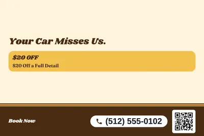 Retro 70s · Offer Menu: Your Car Misses Us.