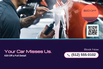 Synthwave · Photo Hero: Your Car Misses Us.