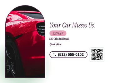 Soft watercolour · Checklist: Your Car Misses Us.