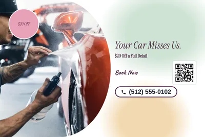 Soft watercolour · Photo Hero: Your Car Misses Us.