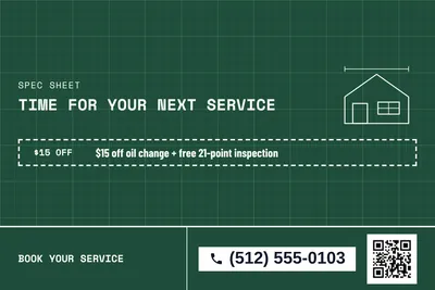 Blueprint · Coupon: Time For Your Next Service