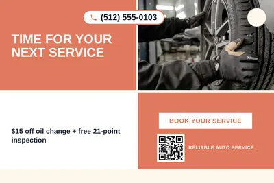 Bold Color Block · Checkerboard: Time For Your Next Service