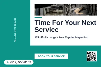 Bold Color Block · L-Shape Block: Time For Your Next Service