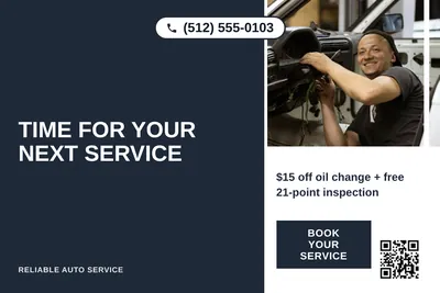 Bold Color Block · Vertical Split: Time For Your Next Service