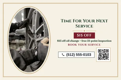 Classic · Photo Frame: Time For Your Next Service