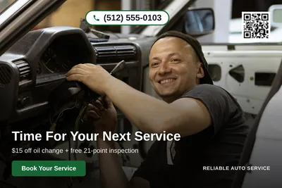 Clean Photo · Full Photo Overlay: Time For Your Next Service