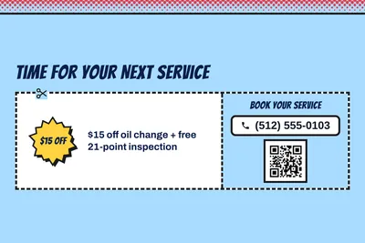 Comic pop · Coupon: Time For Your Next Service