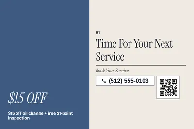 Contemporary · Big Offer: Time For Your Next Service