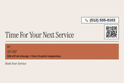 Contemporary · Offer Menu: Time For Your Next Service