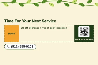 Jungle · Coupon: Time For Your Next Service