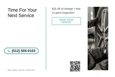 Minimal White · Split Vertical: Time For Your Next Service