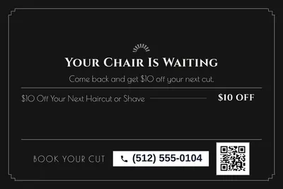 Art deco · Offer Menu: Your Chair Is Waiting