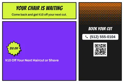 Comic pop · Offer Menu: Your Chair Is Waiting