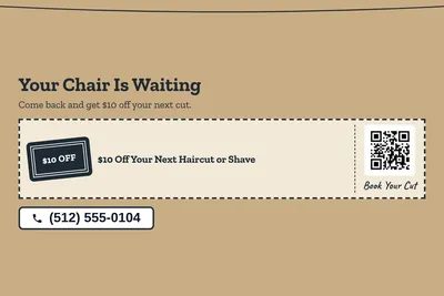 Kraft and stamp · Coupon: Your Chair Is Waiting