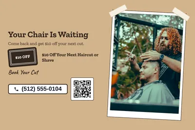 Kraft and stamp · Photo Frame: Your Chair Is Waiting
